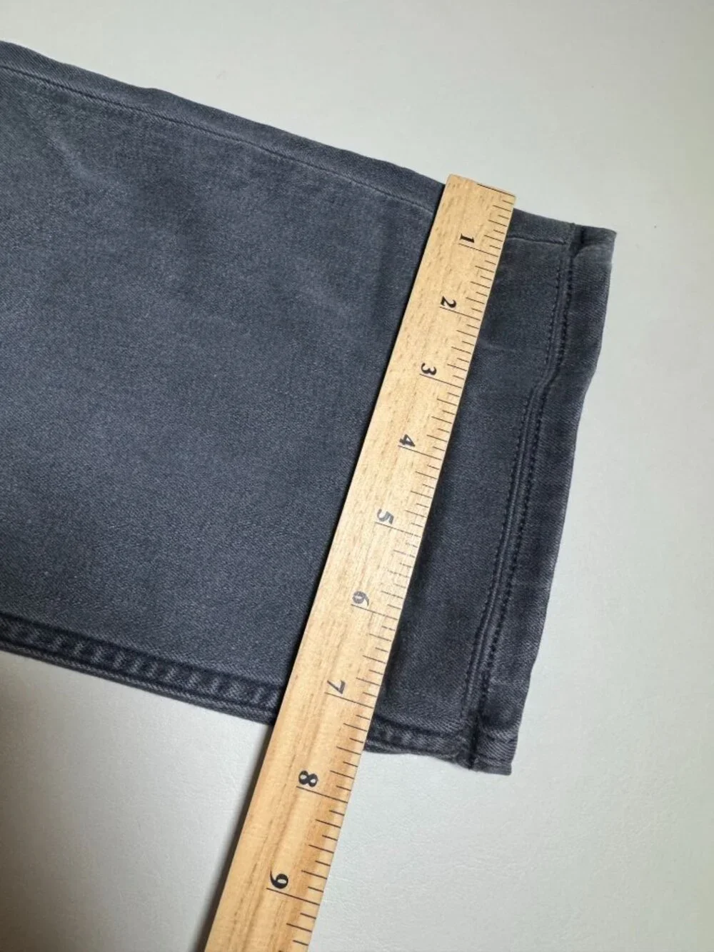 Paige Federal Slim Straight Men Jeans 34x29 Dark Wash Gray Black Stretch denim